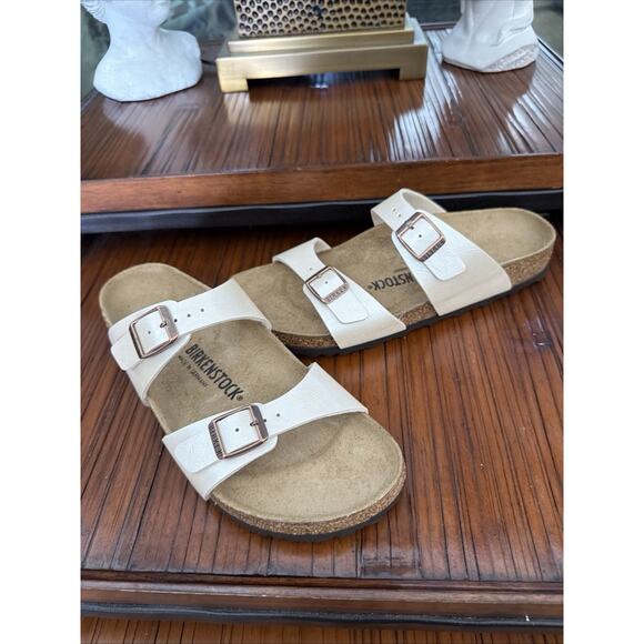 BIRKENSTOCK SYDNEY BIRKO FLOR Size 40 Sandals Graceful Pearl White Nordstrom